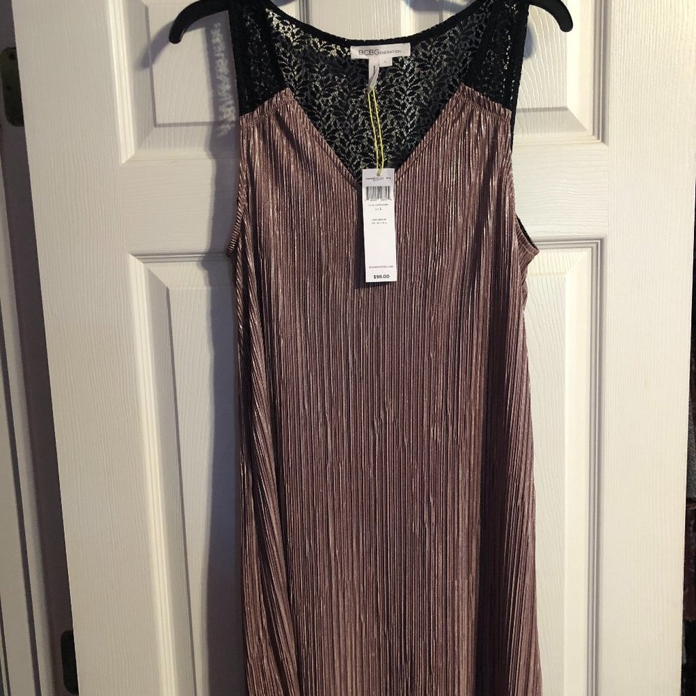 BCBGENERATION CAPPUCCINO & BLACK COCKTAIL DRESS
